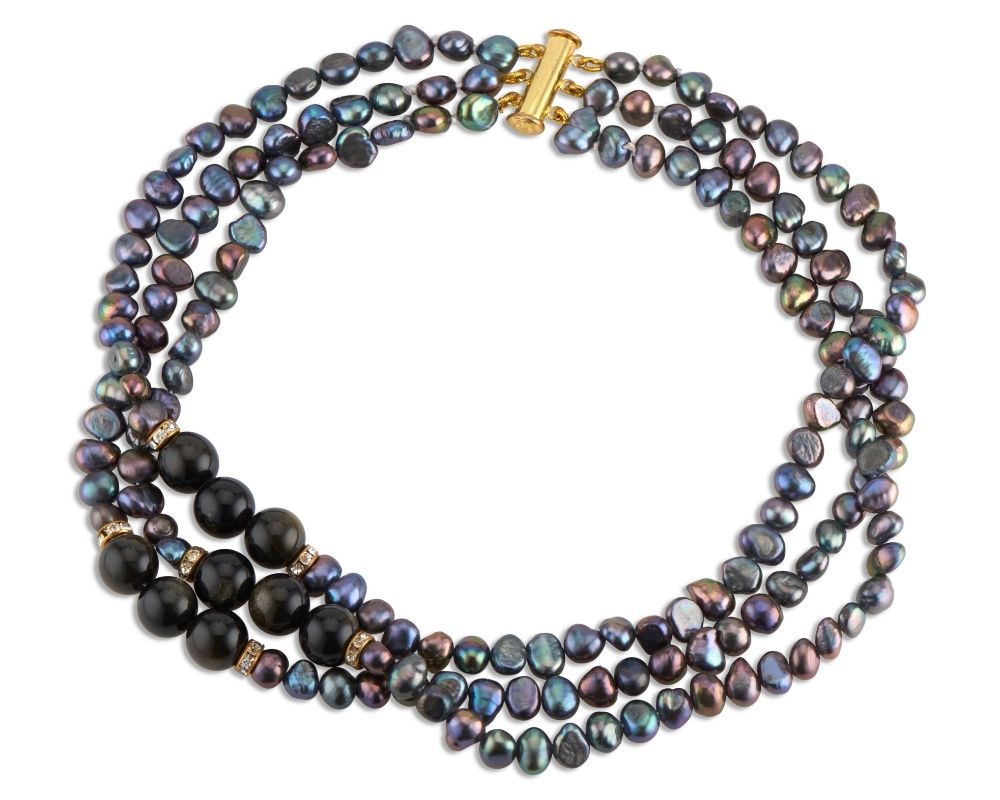 Black Baroque Pearl Choker