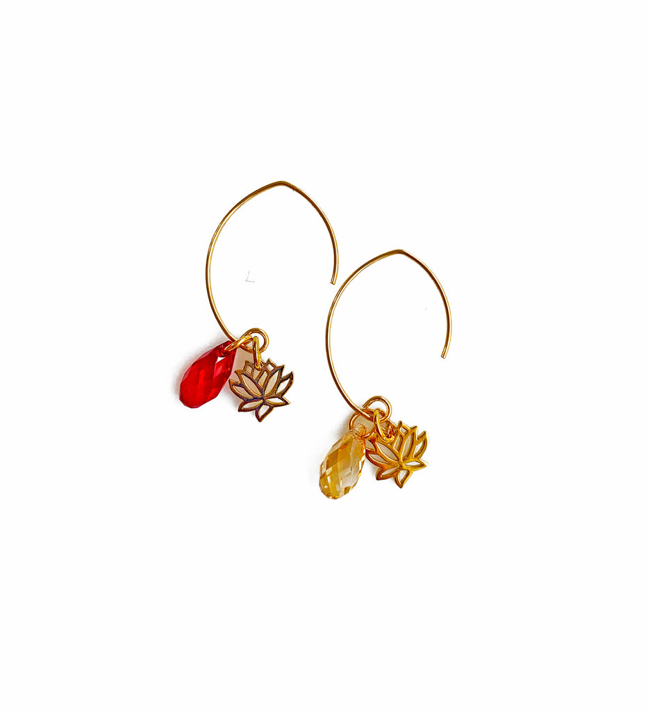 Lotus Marquise Ear Wire - CallistabyVinita