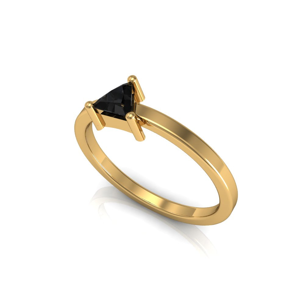 Black Trillion Ring - CallistabyVinita