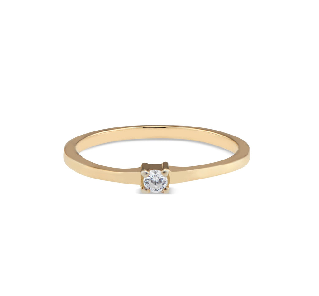 White Round Ring - CallistabyVinita