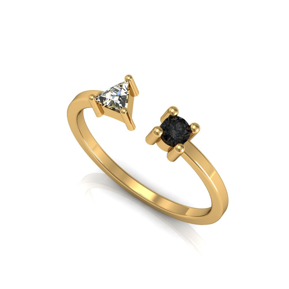 Trillion & Round Ring - CallistabyVinita