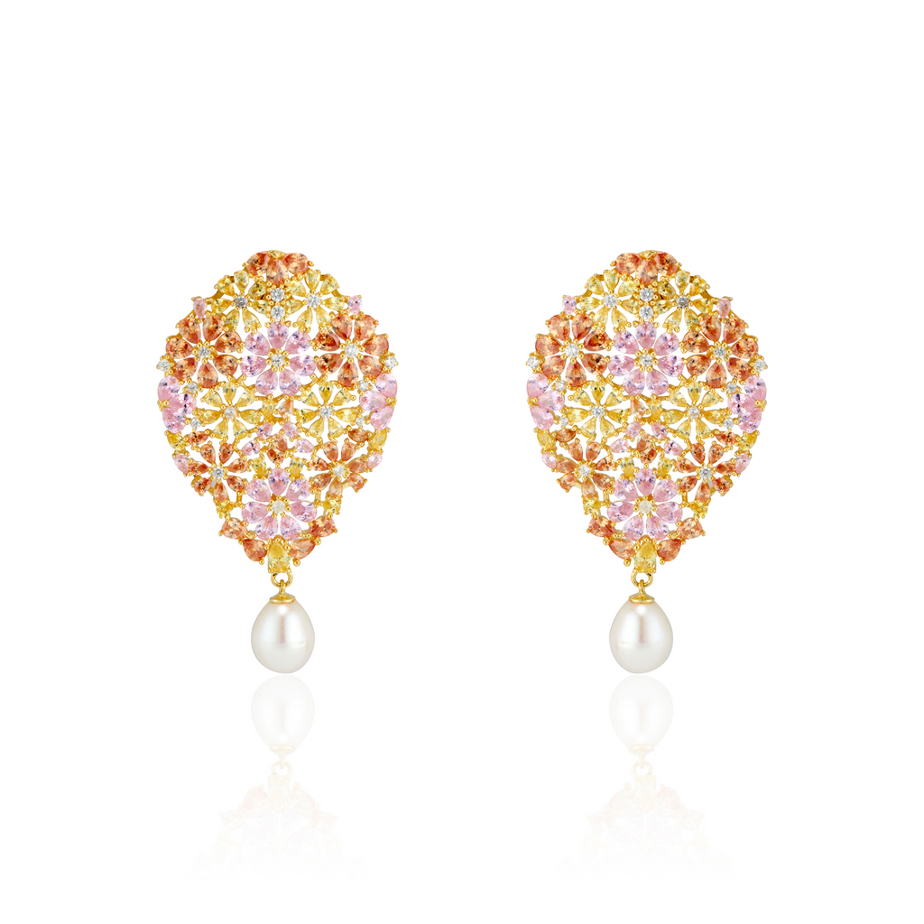 Floral Bliss Earrings - Callista by Vinita