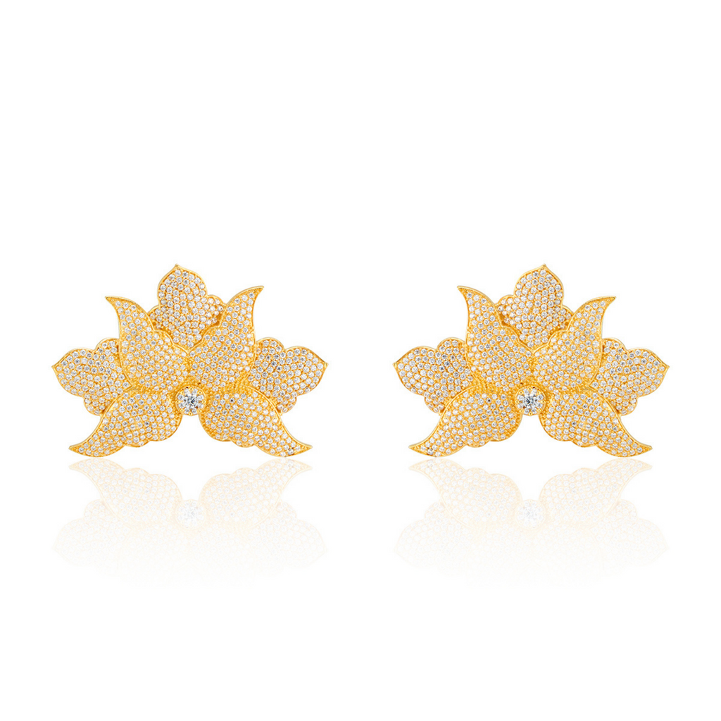 Half Flower Earrings - Callista by Vinita