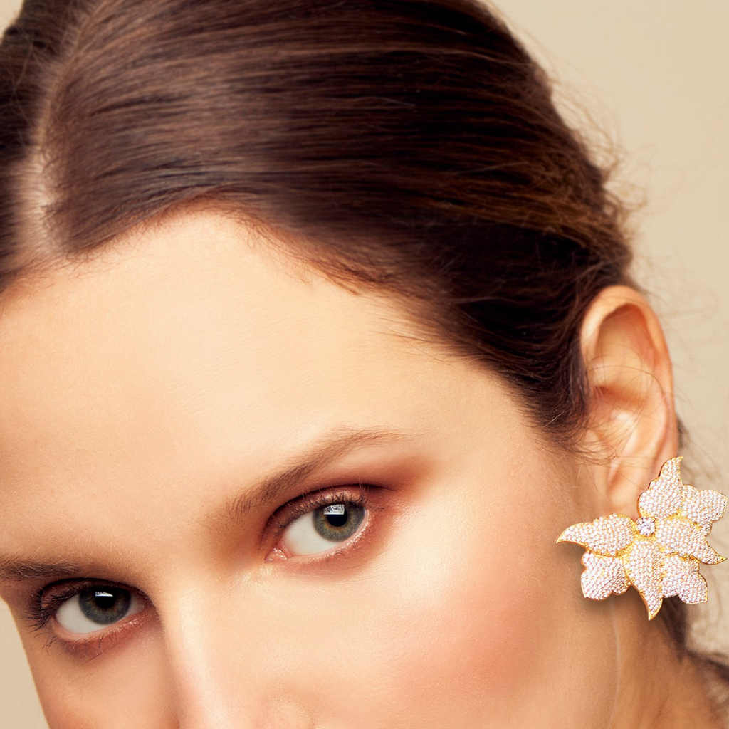 Half Flower Earrings - Callista by Vinita