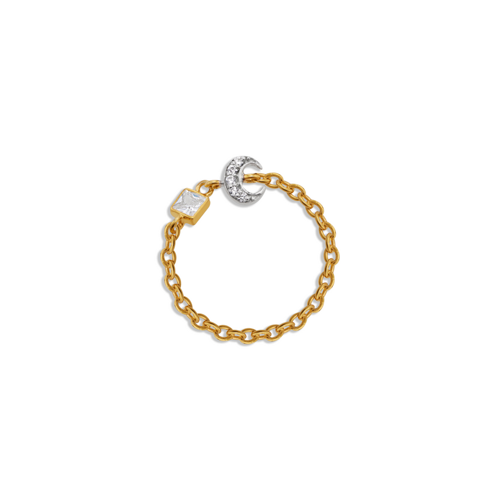 Moon Chain Ring - Callista by Vinita