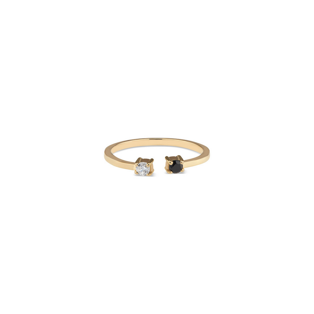 Black & White Round Ring - Callista by Vinita